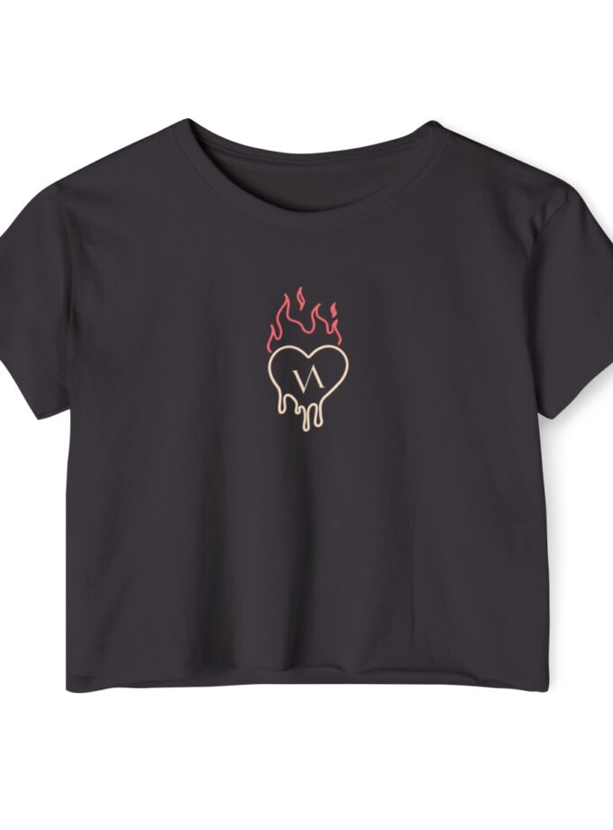 V/TAL Women's "Hearts on Fire" Crop Top